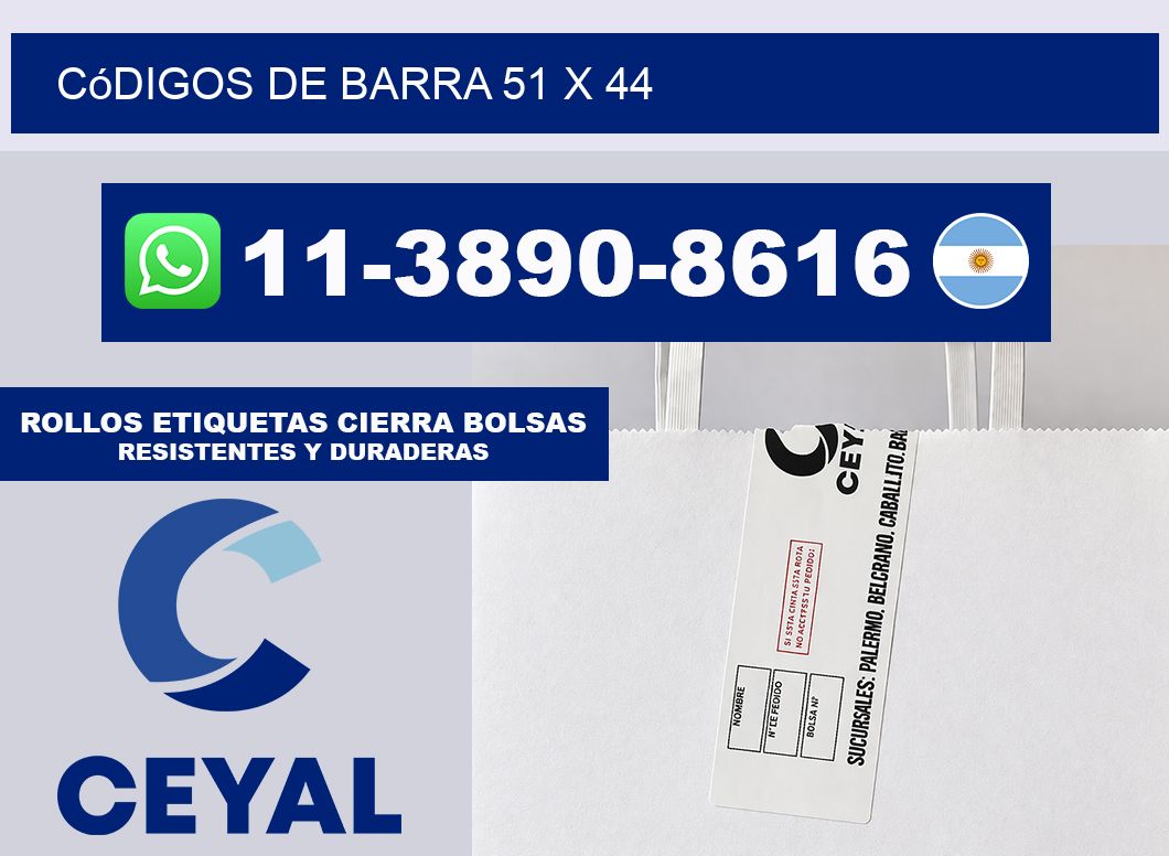 códigos de barra 51 x 44