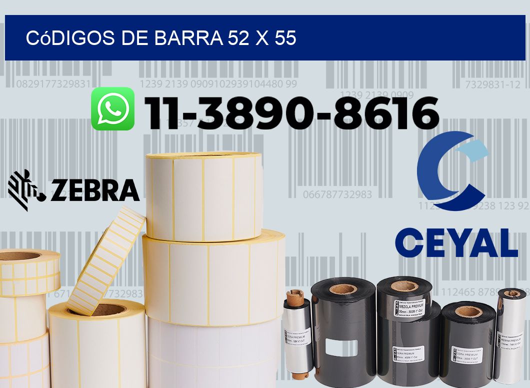 códigos de barra 52 x 55
