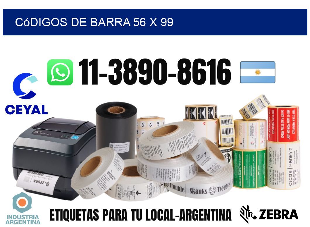 códigos de barra 56 x 99