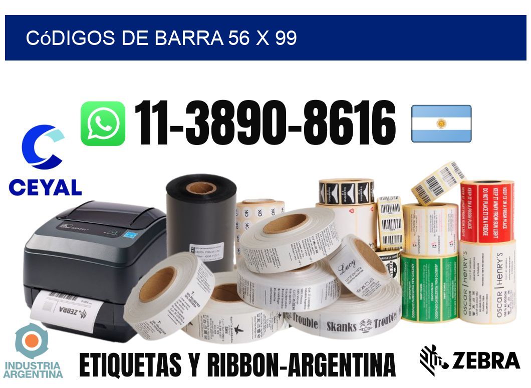 códigos de barra 56 x 99
