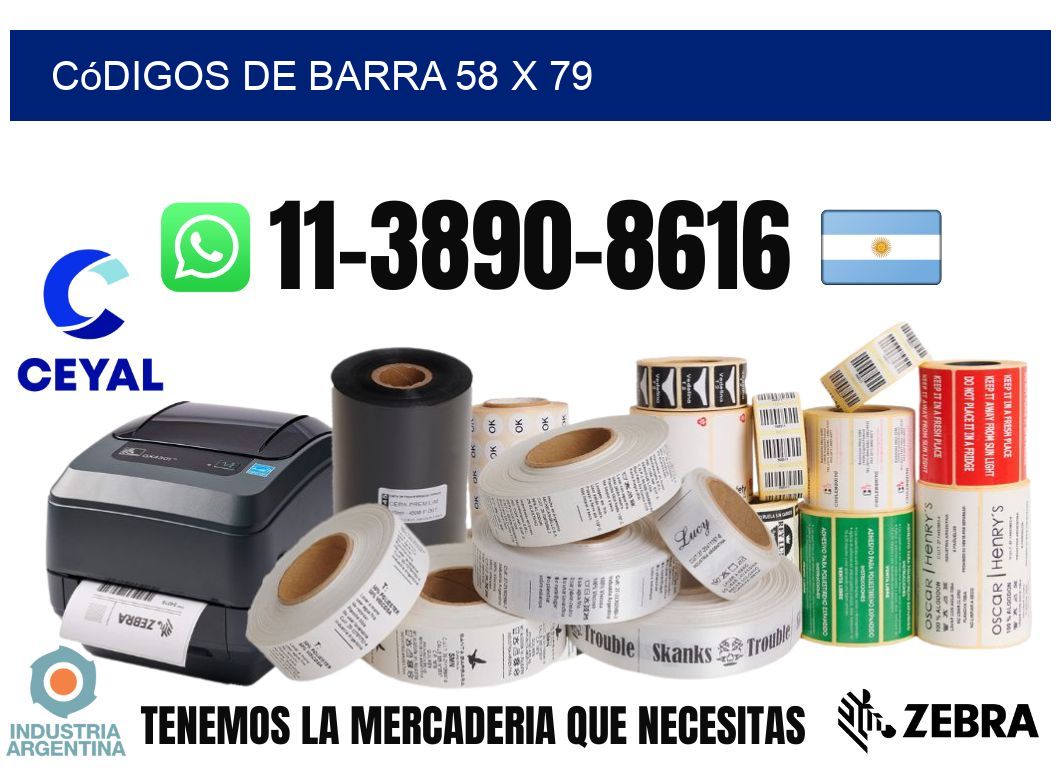 códigos de barra 58 x 79