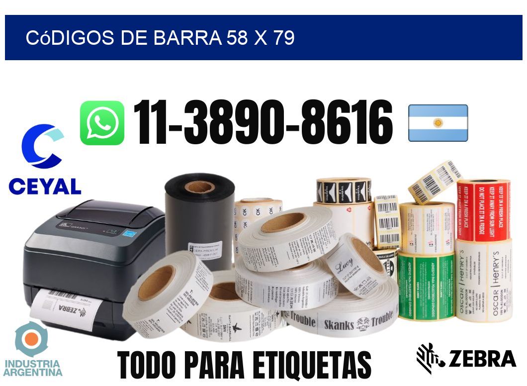 códigos de barra 58 x 79