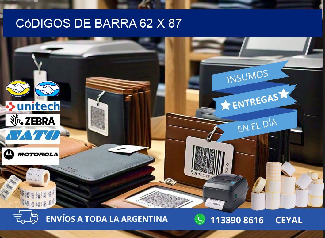 códigos de barra 62 x 87