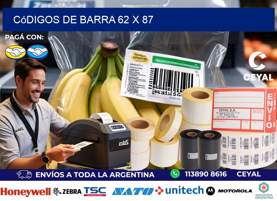 códigos de barra 62 x 87