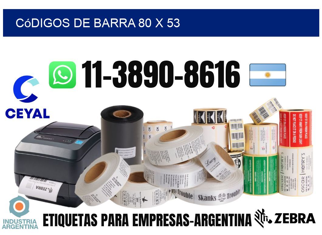 códigos de barra 80 x 53
