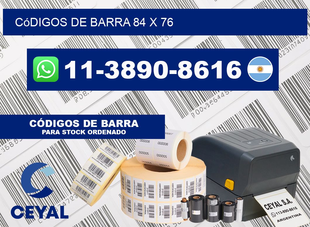 códigos de barra 84 x 76