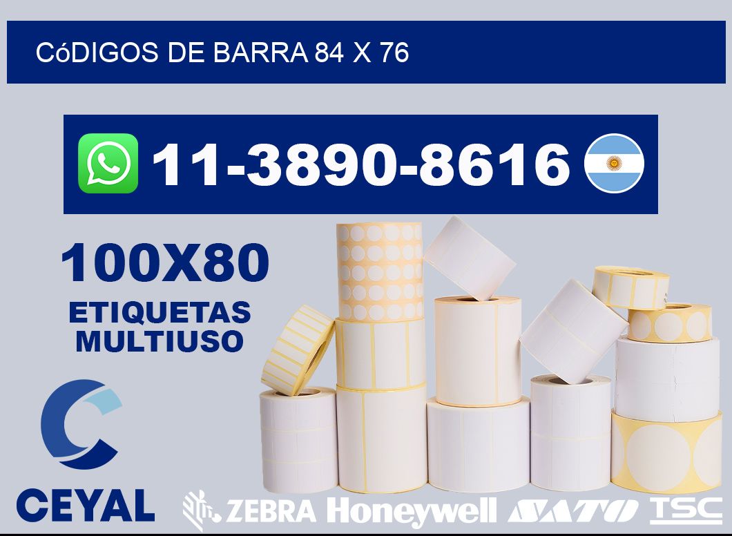 códigos de barra 84 x 76