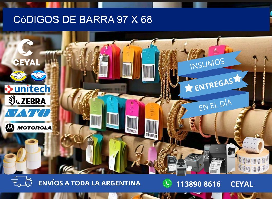 códigos de barra 97 x 68