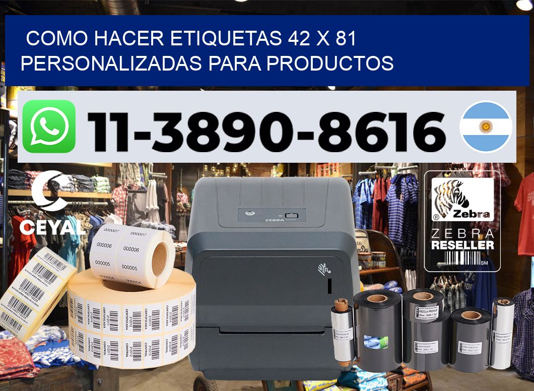como hacer etiquetas 42 x 81 personalizadas para productos