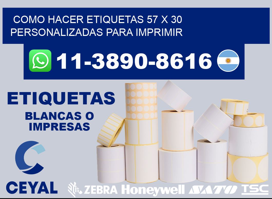 como hacer etiquetas 57 x 30 personalizadas para imprimir