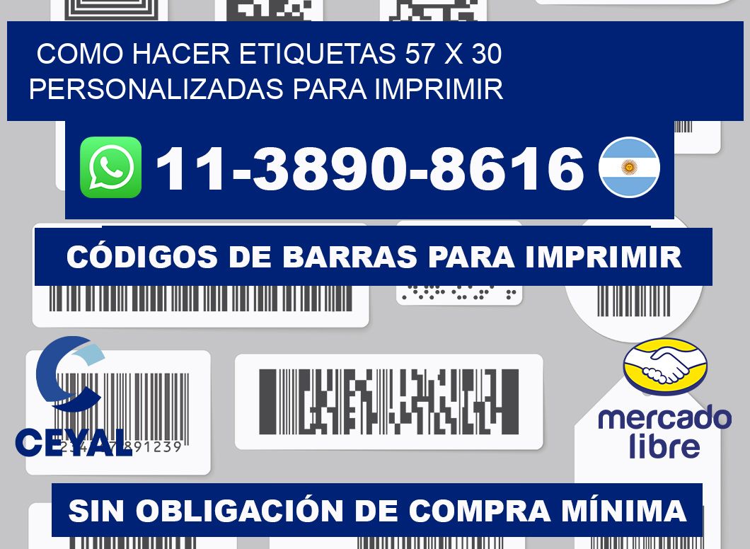 como hacer etiquetas 57 x 30 personalizadas para imprimir