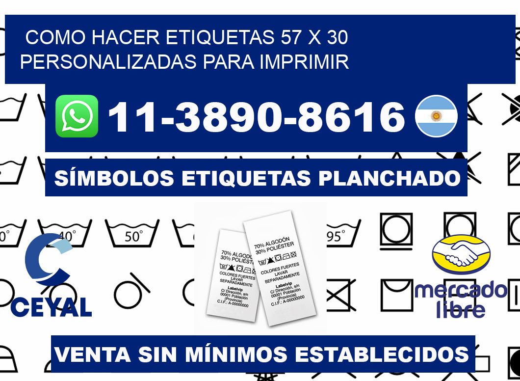 como hacer etiquetas 57 x 30 personalizadas para imprimir