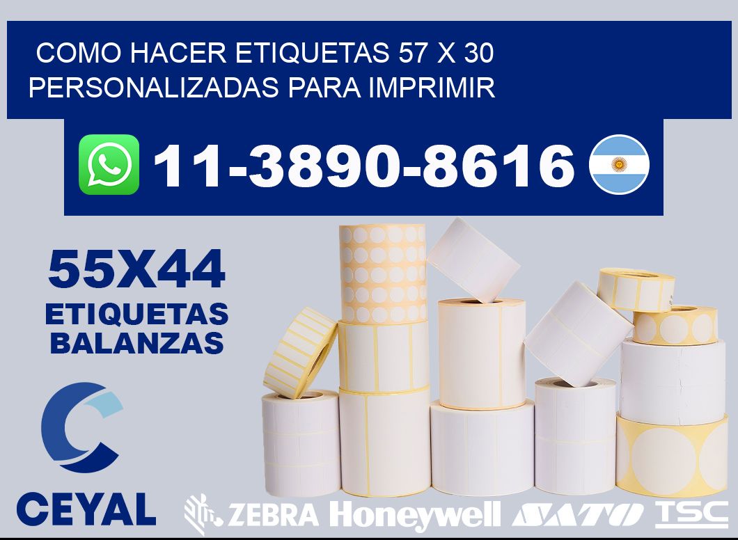 como hacer etiquetas 57 x 30 personalizadas para imprimir