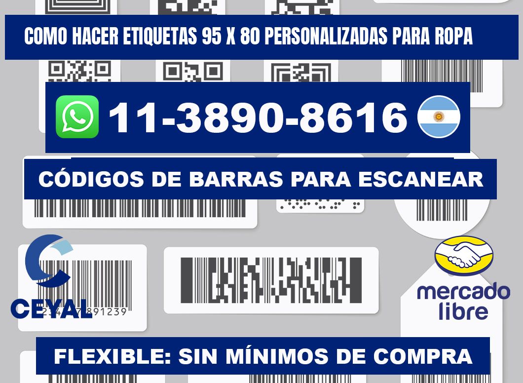 como hacer etiquetas 95 x 80 personalizadas para ropa