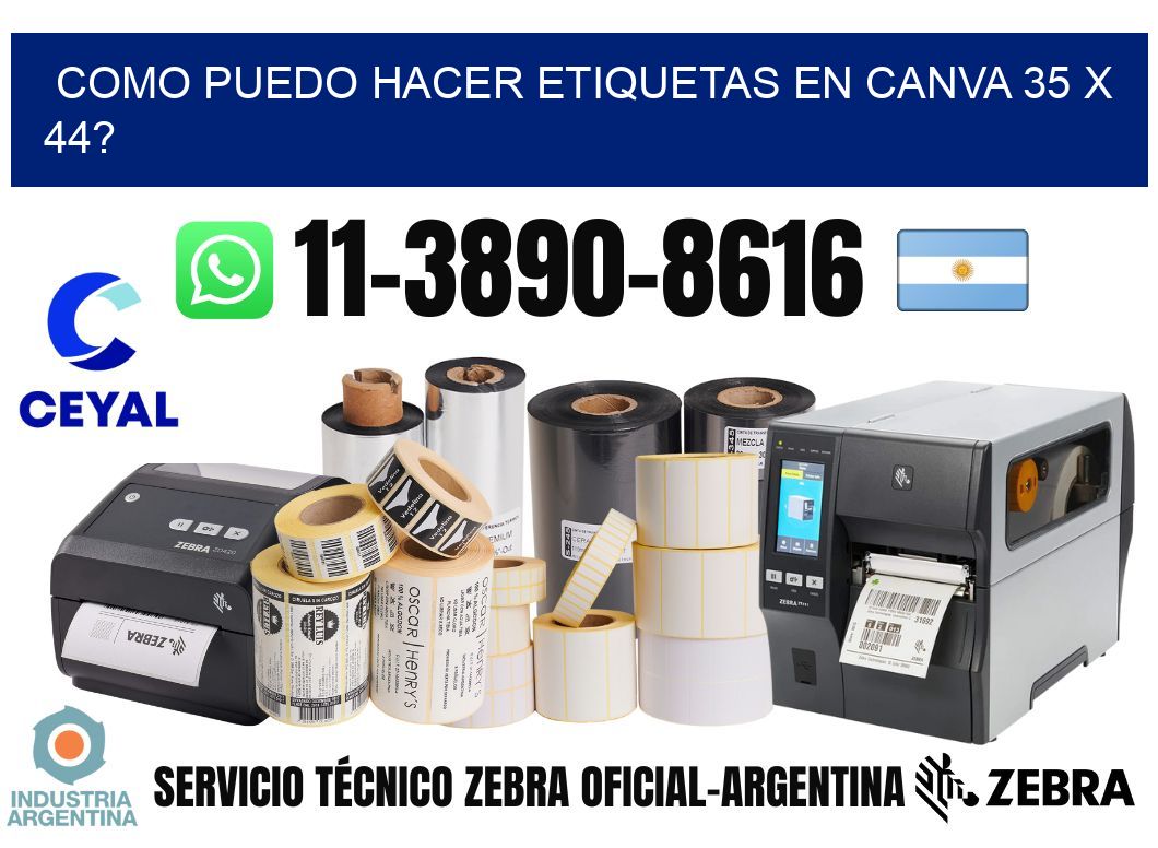 como puedo hacer etiquetas en canva 35 x 44?