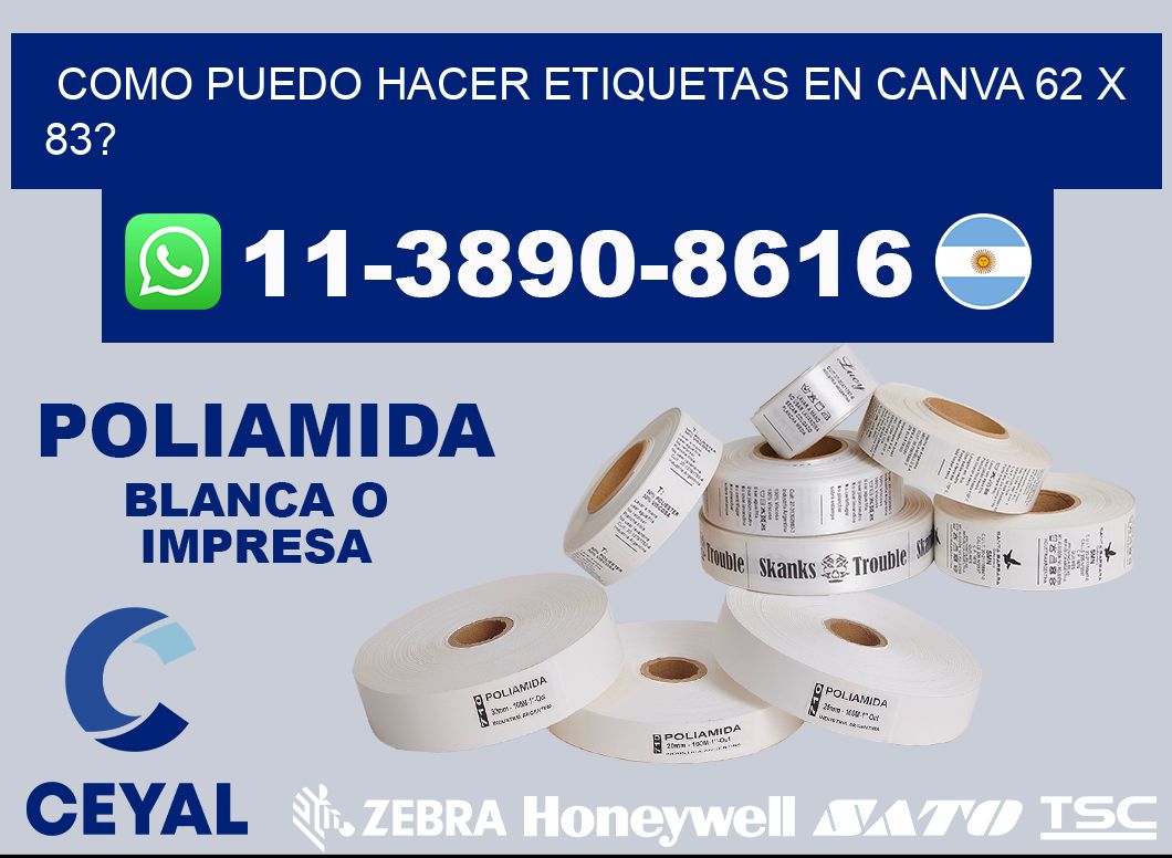 como puedo hacer etiquetas en canva 62 x 83?