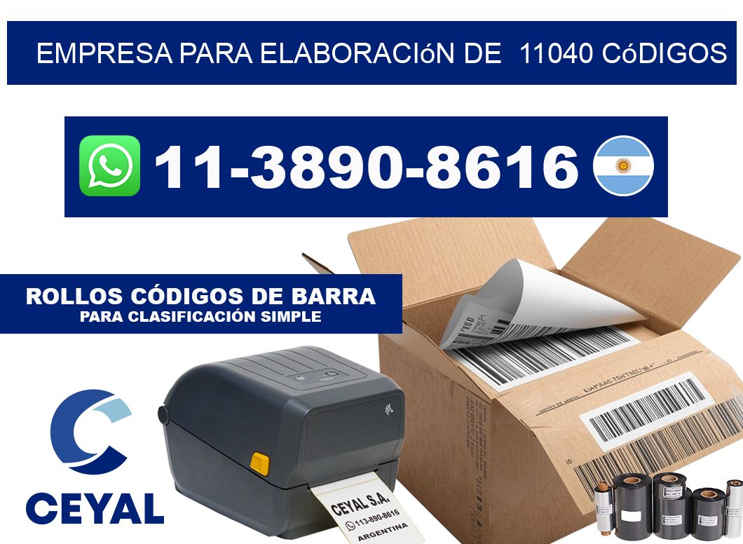 empresa para elaboración de  11040 códigos