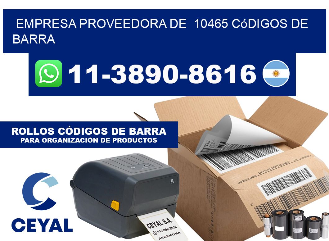 empresa proveedora de  10465 códigos de barra