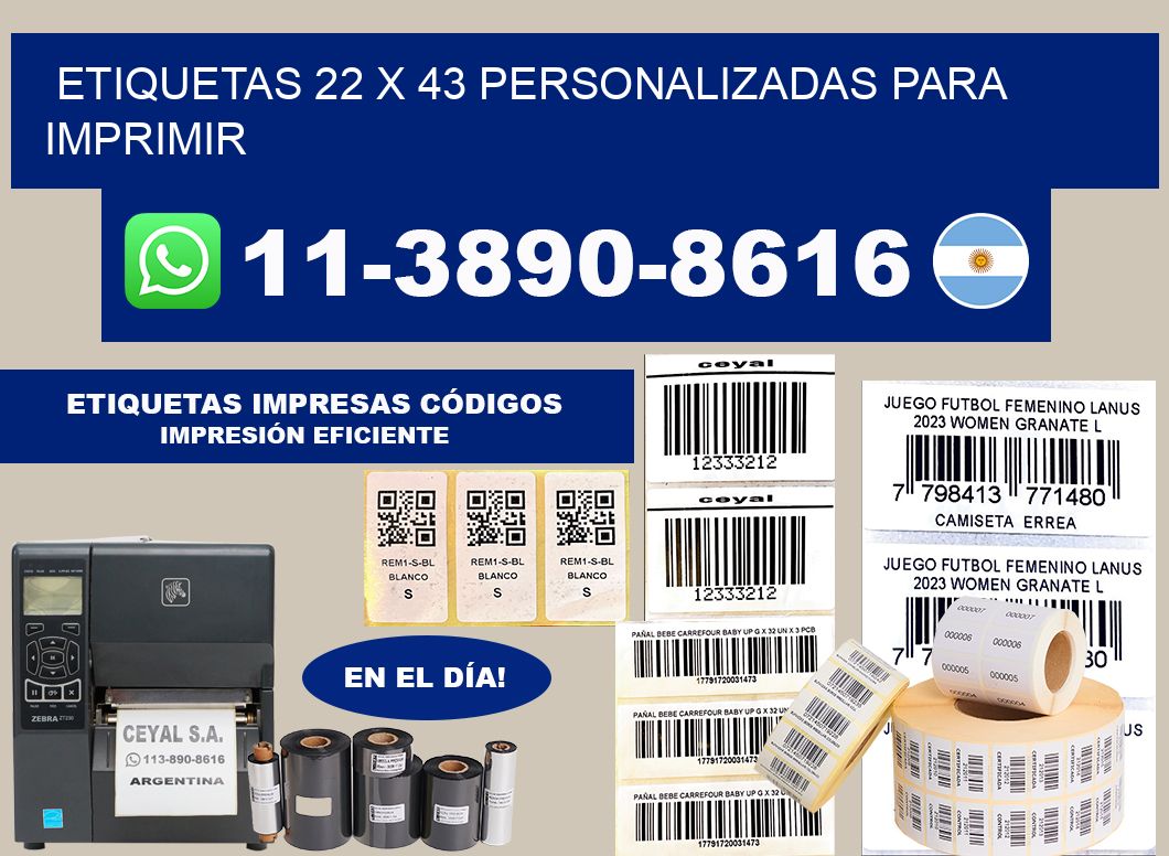 etiquetas 22 x 43 personalizadas para imprimir