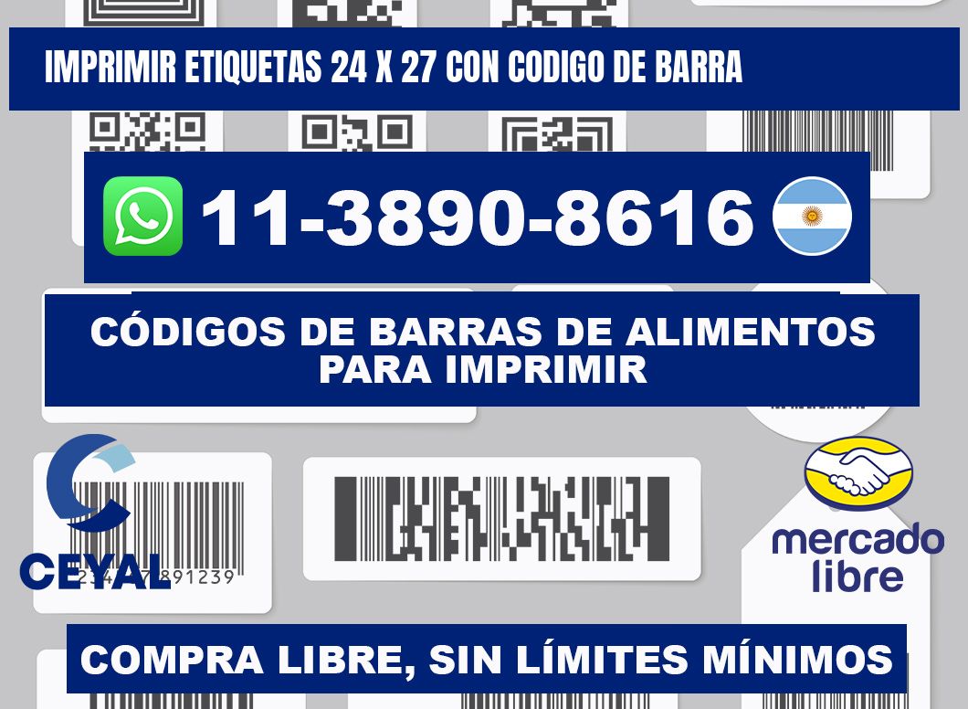 imprimir etiquetas 24 x 27 con codigo de barra