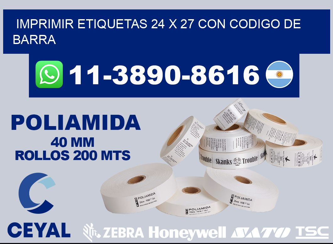 imprimir etiquetas 24 x 27 con codigo de barra