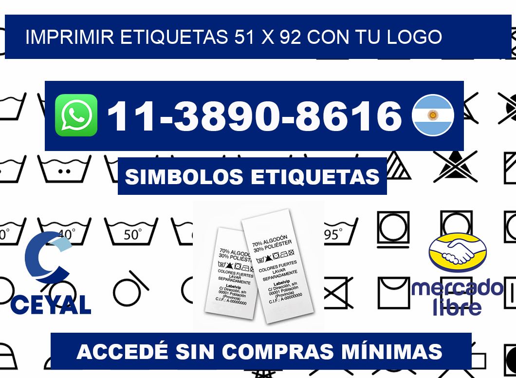 imprimir etiquetas 51 x 92 con tu logo