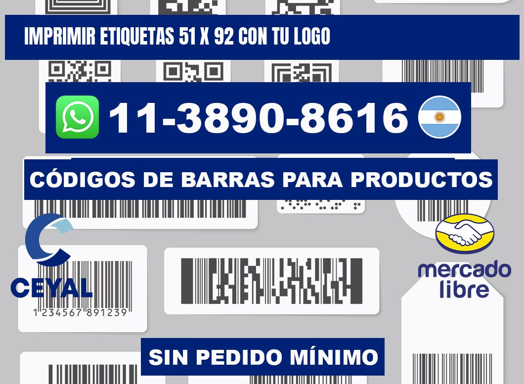 imprimir etiquetas 51 x 92 con tu logo