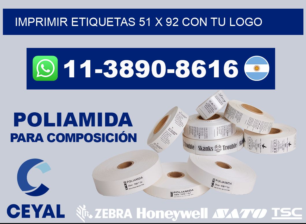 imprimir etiquetas 51 x 92 con tu logo