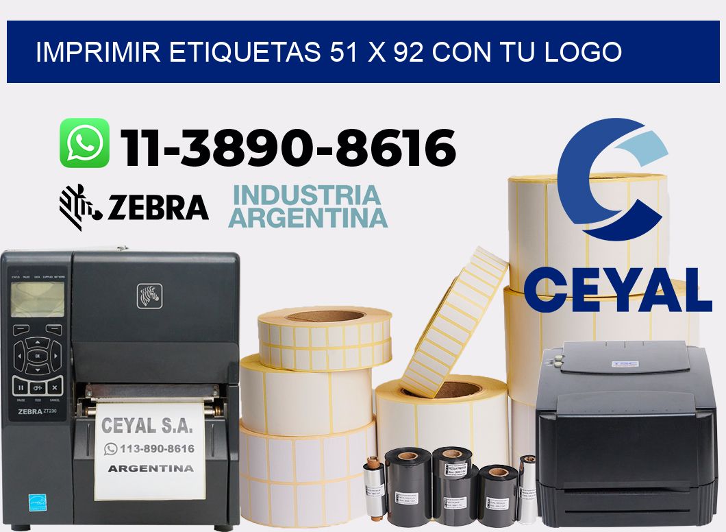 imprimir etiquetas 51 x 92 con tu logo