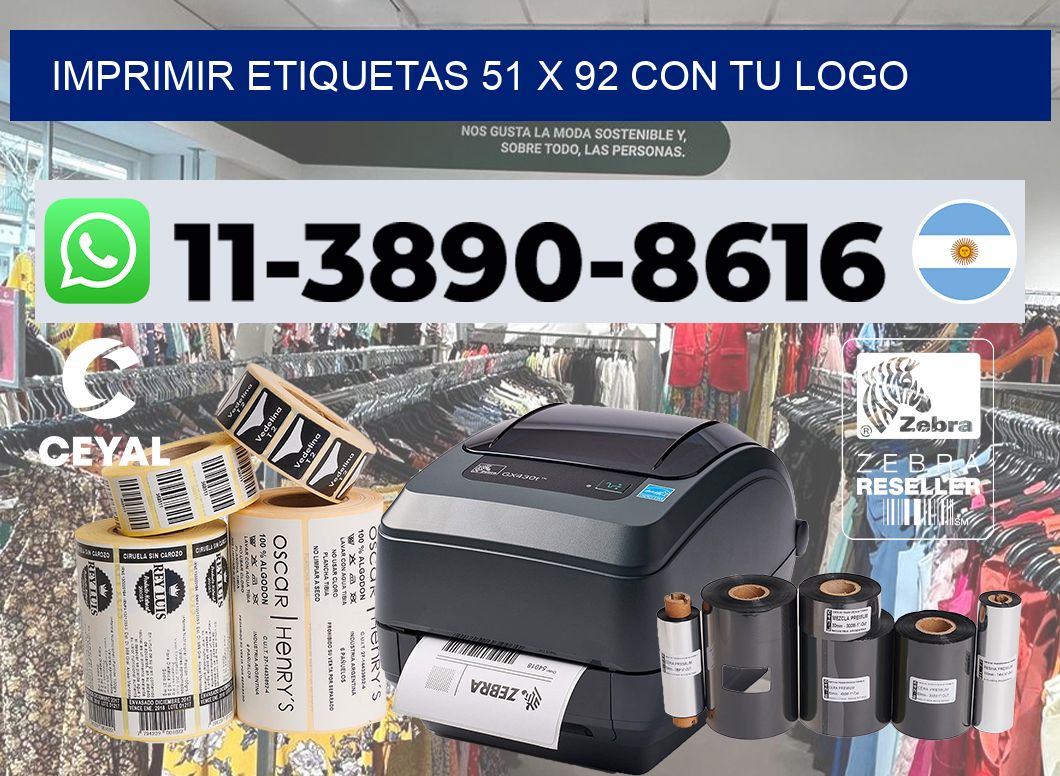 imprimir etiquetas 51 x 92 con tu logo