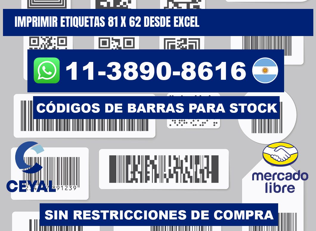 imprimir etiquetas 81 x 62 desde excel