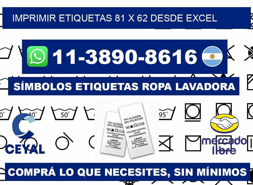 imprimir etiquetas 81 x 62 desde excel
