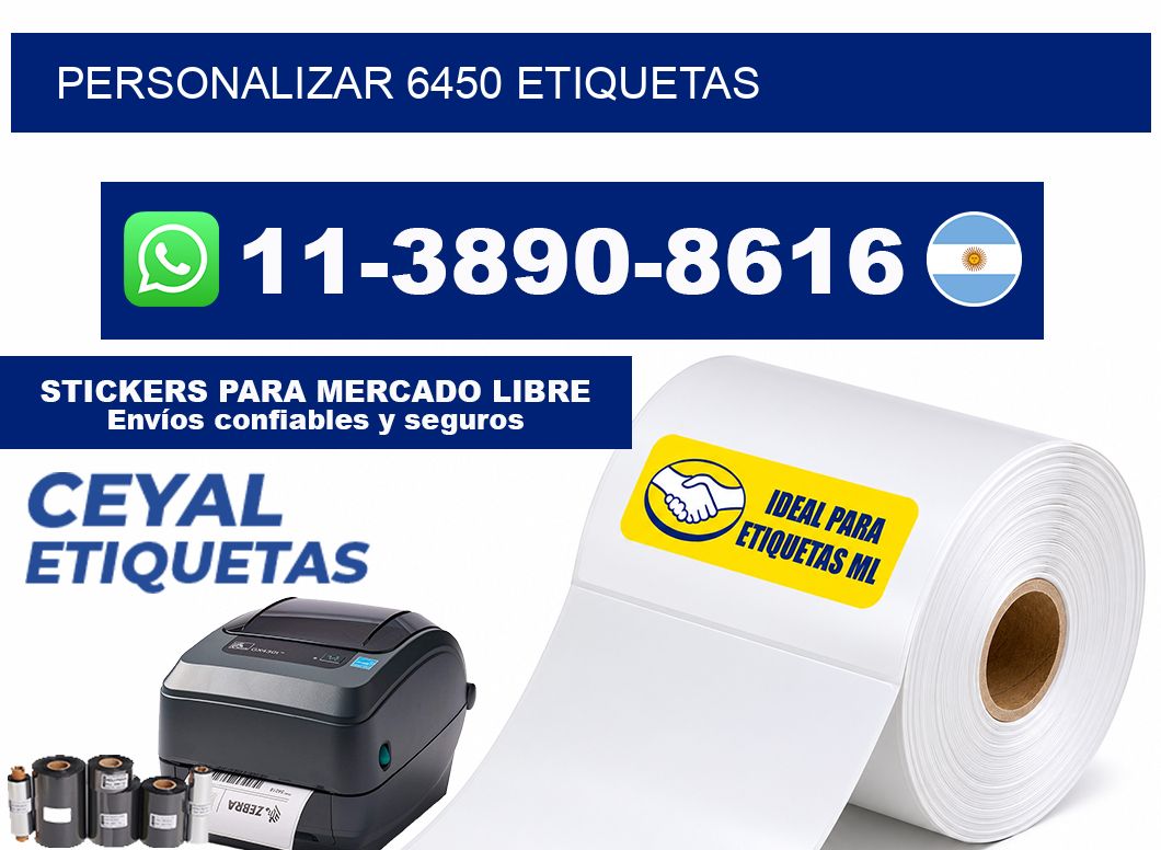 personalizar 6450 etiquetas