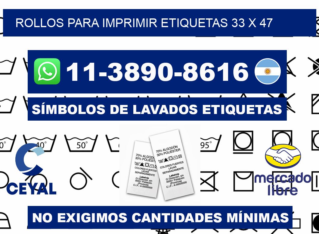 rollos para imprimir etiquetas 33 x 47