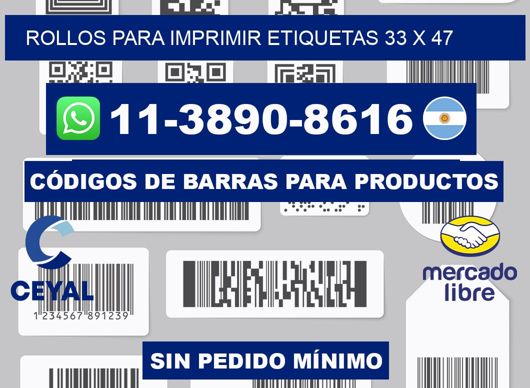 rollos para imprimir etiquetas 33 x 47