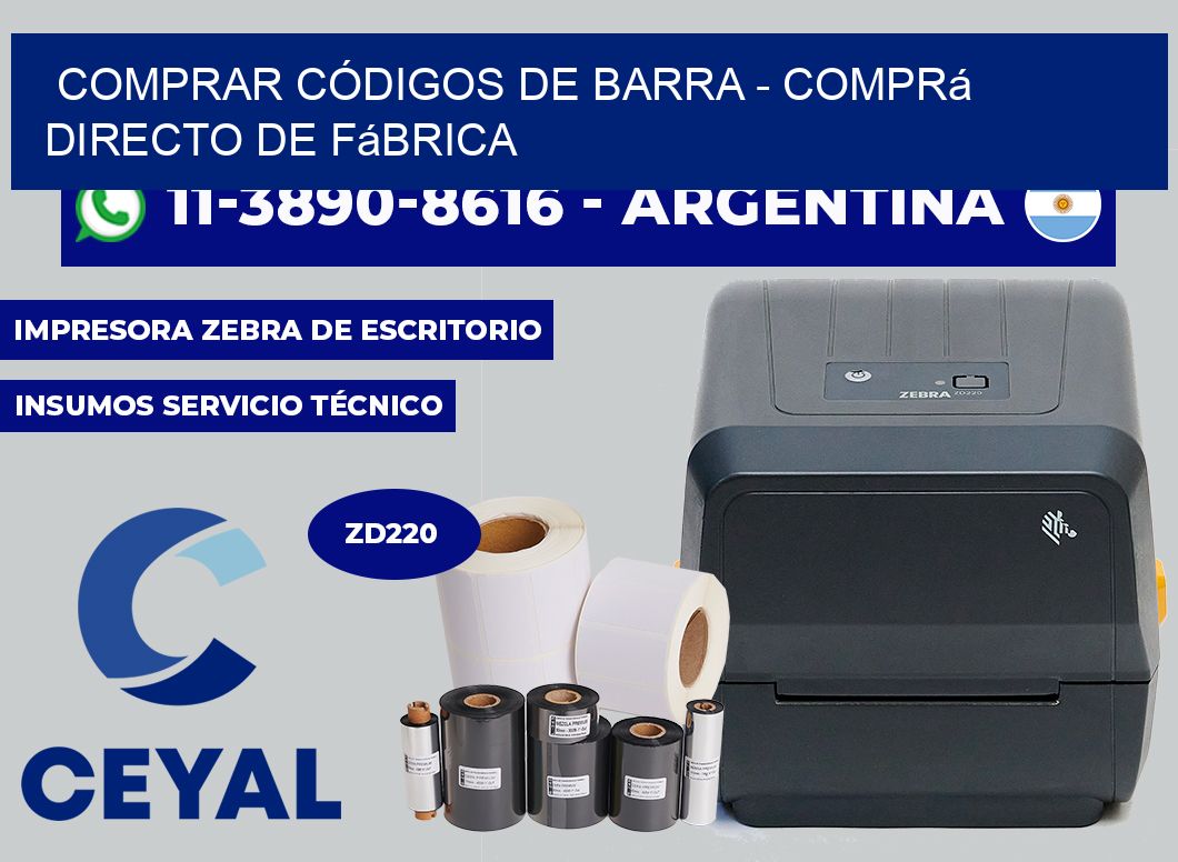 COMPRAR CÓDIGOS DE BARRA - Comprá directo de fábrica