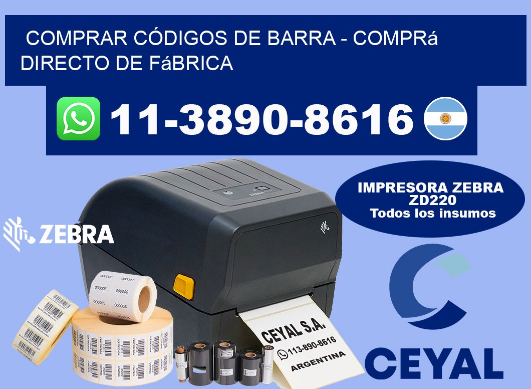COMPRAR CÓDIGOS DE BARRA - Comprá directo de fábrica