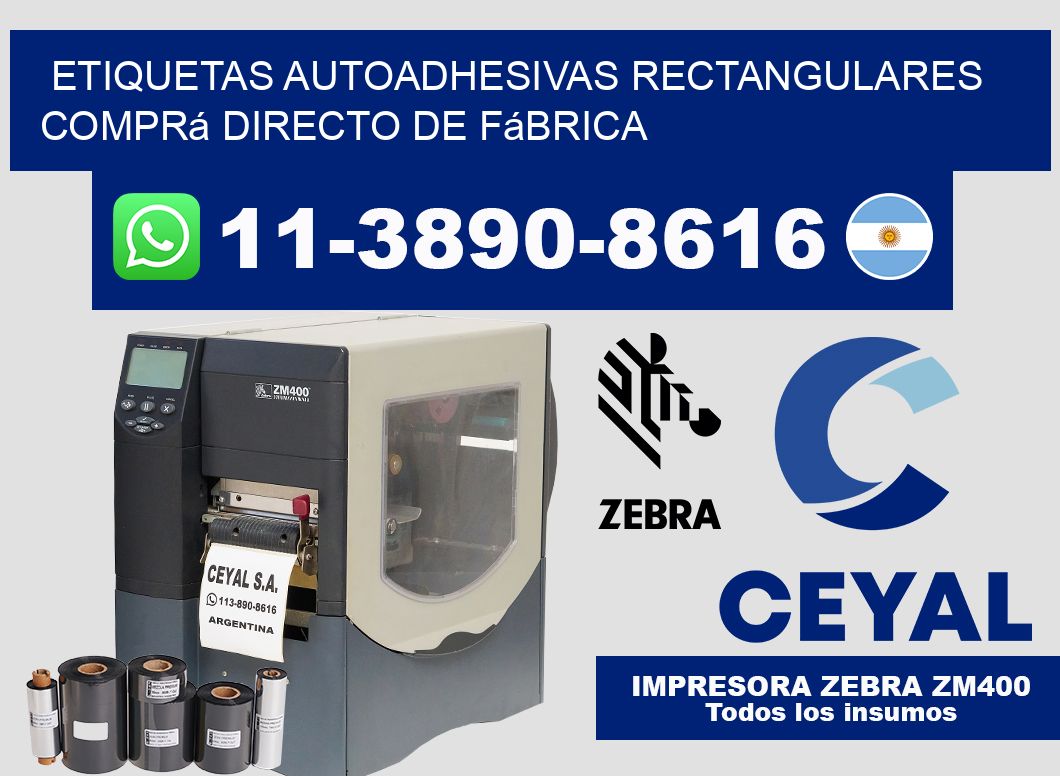 ETIQUETAS AUTOADHESIVAS RECTANGULARES Comprá directo de fábrica