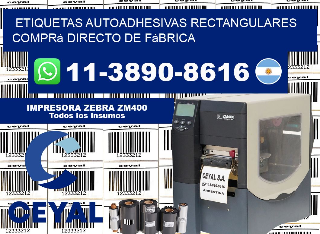 ETIQUETAS AUTOADHESIVAS RECTANGULARES Comprá directo de fábrica