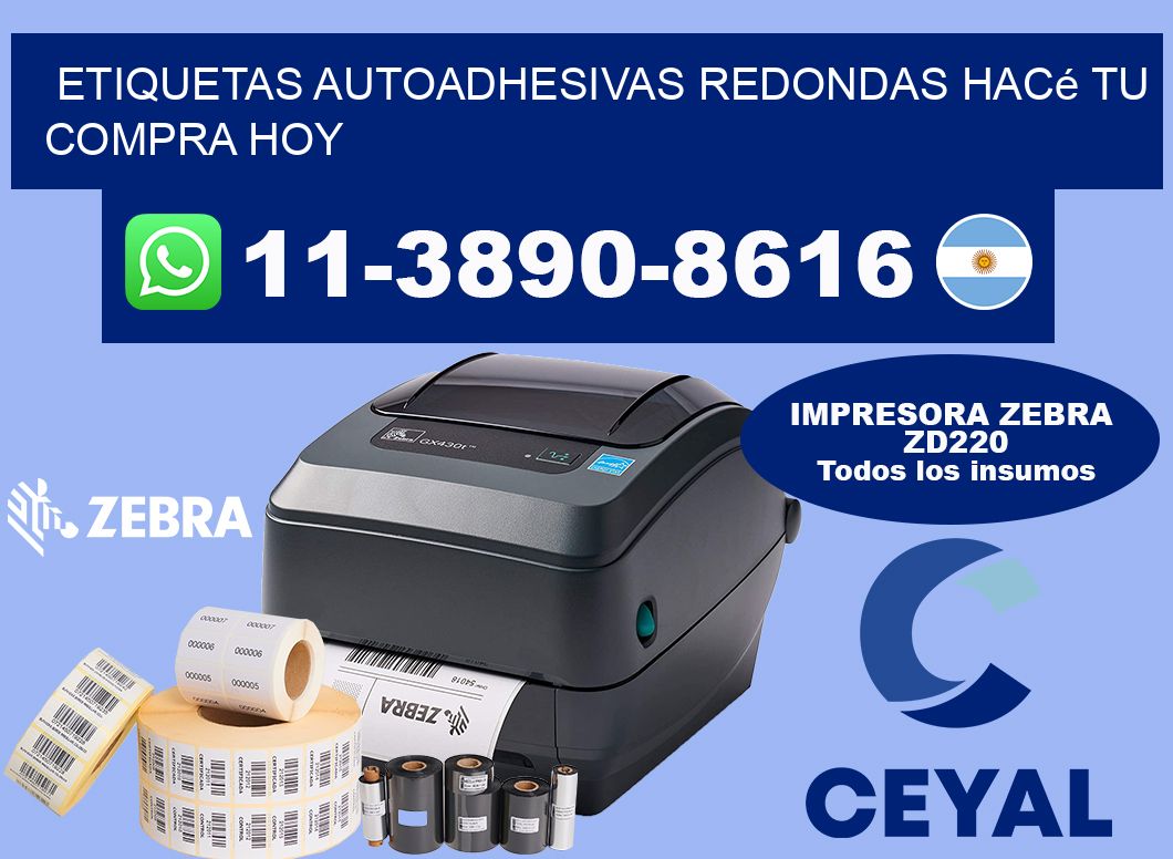 ETIQUETAS AUTOADHESIVAS REDONDAS Hacé tu compra hoy