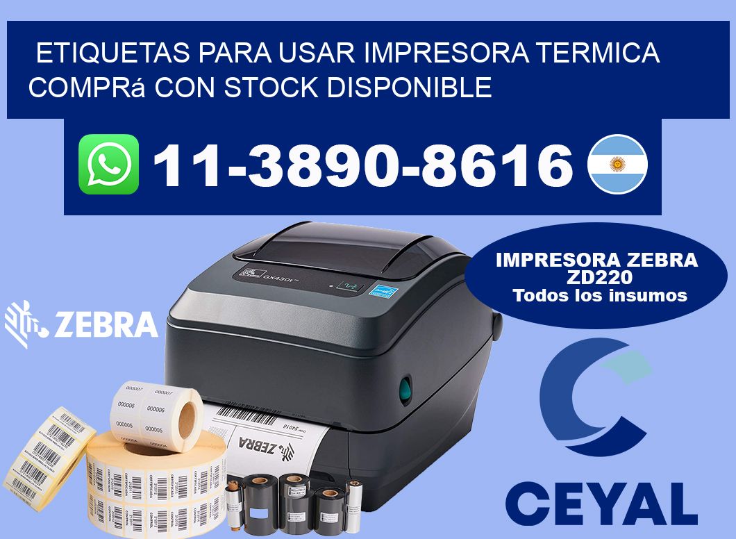 ETIQUETAS PARA USAR IMPRESORA TERMICA Comprá con stock disponible