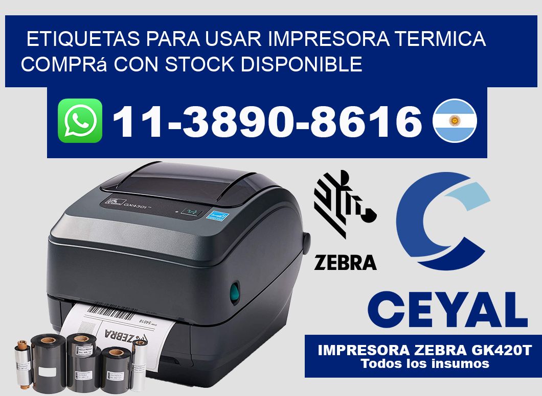 ETIQUETAS PARA USAR IMPRESORA TERMICA Comprá con stock disponible