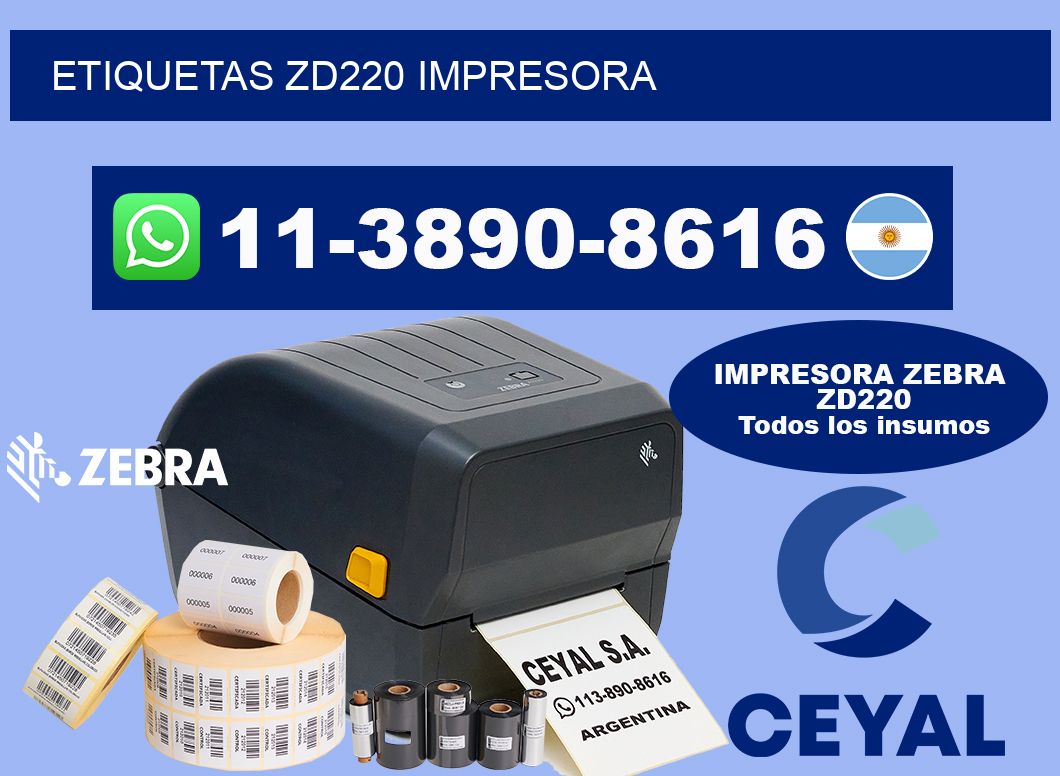 ETIQUETAS ZD220 impresora