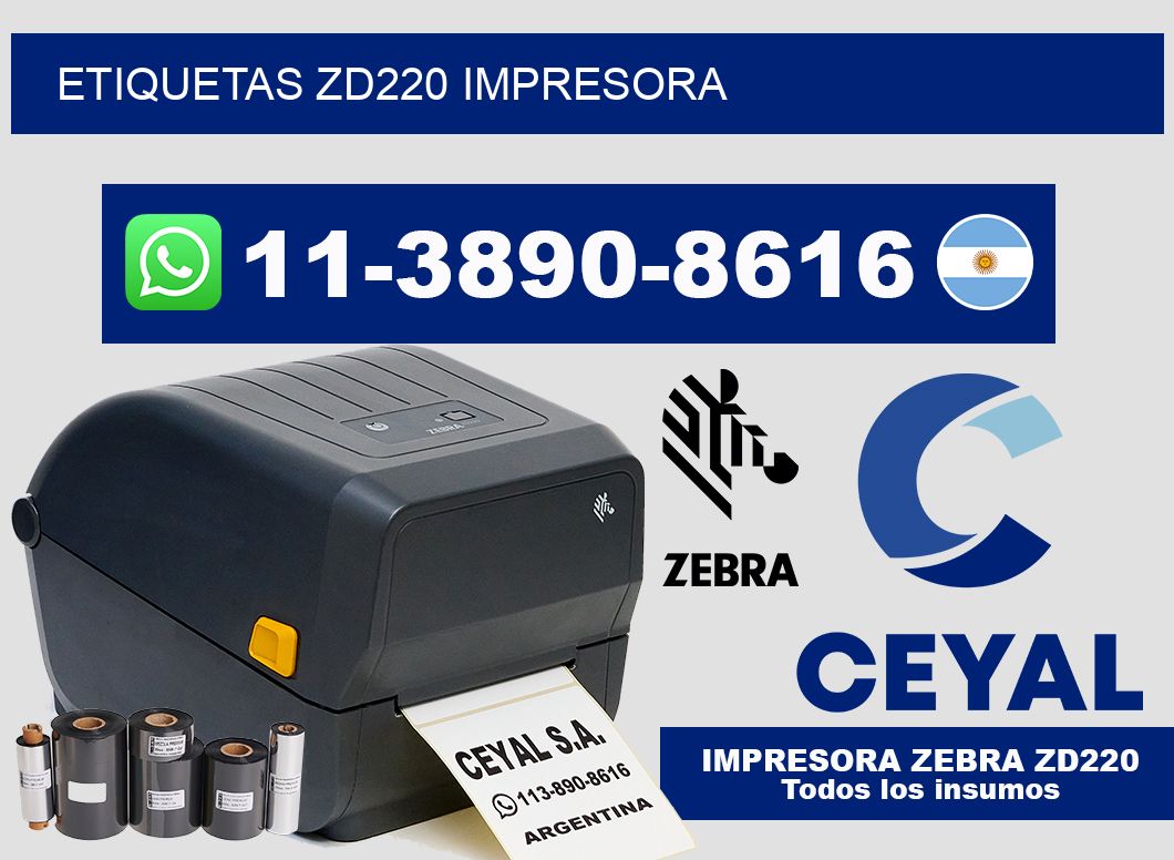 ETIQUETAS ZD220 impresora