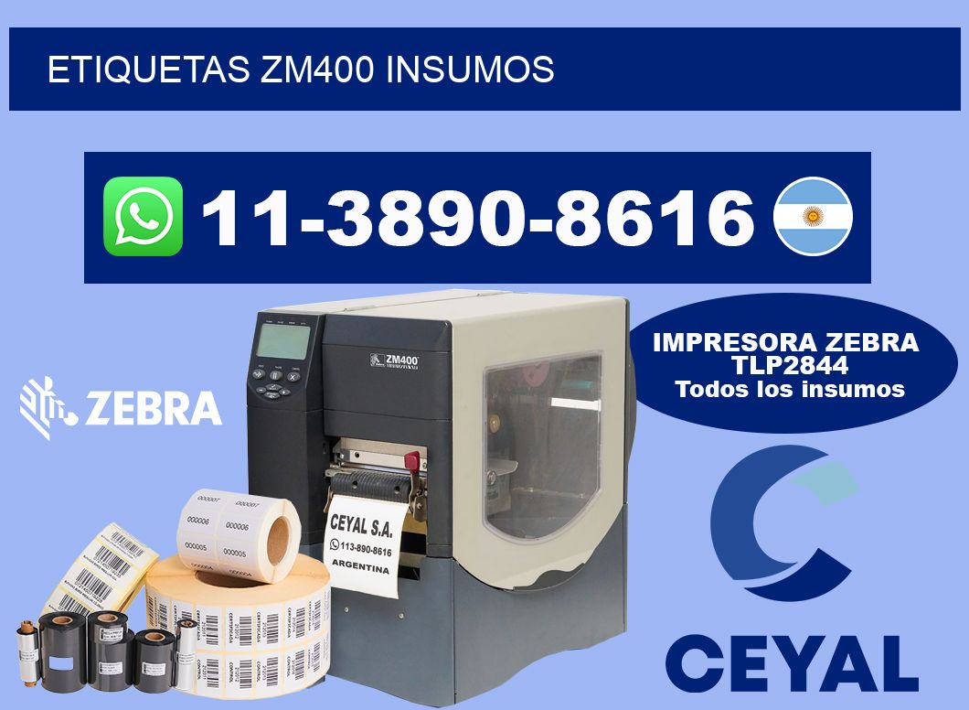 ETIQUETAS ZM400 insumos