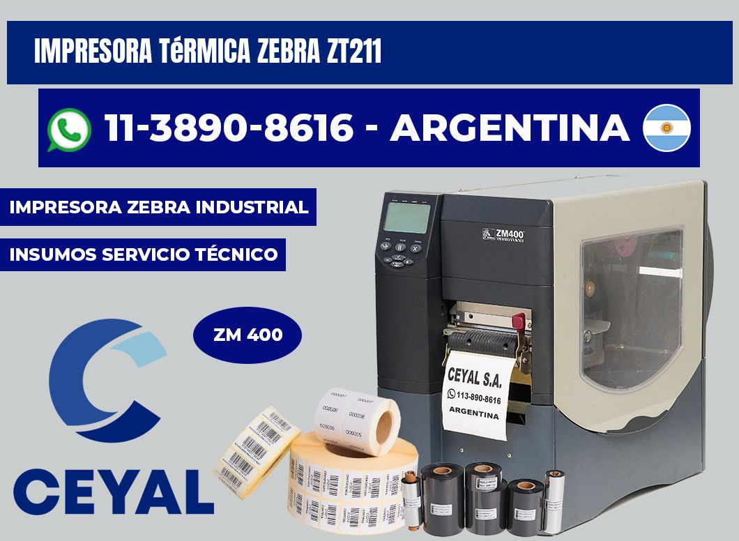 Impresora térmica Zebra ZT211