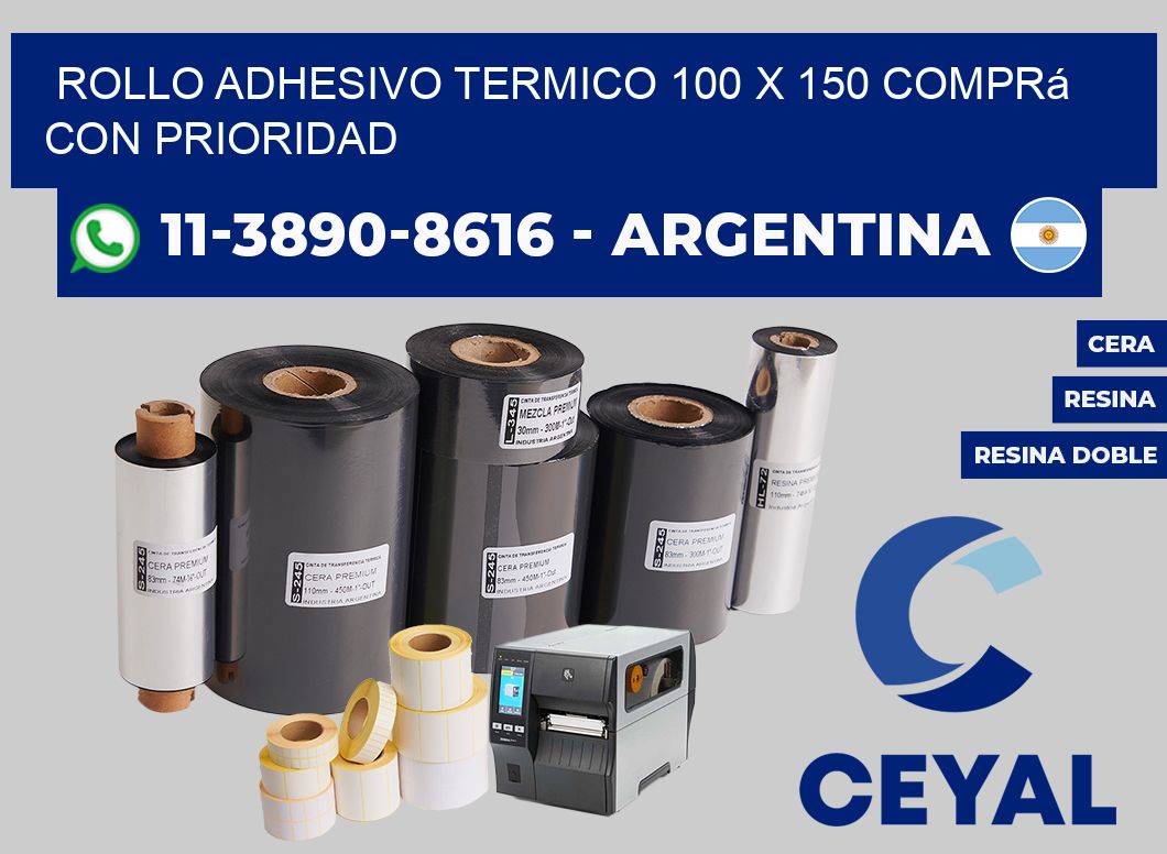 ROLLO ADHESIVO TERMICO 100 X 150 Comprá con prioridad