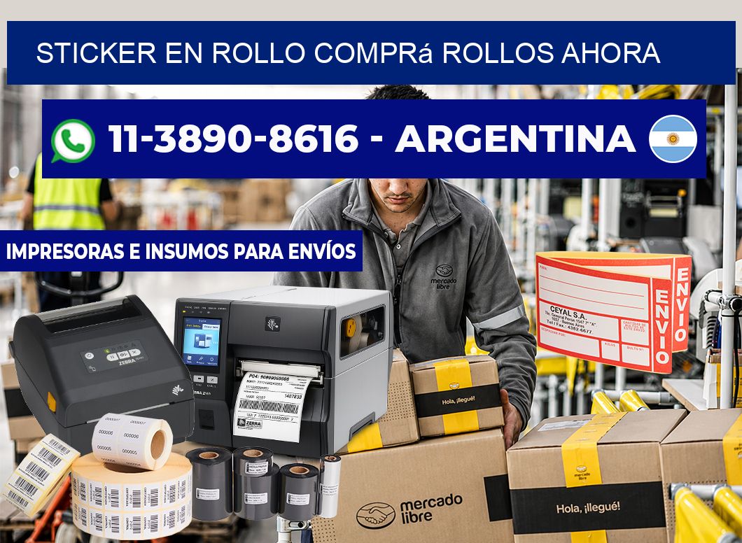 STICKER EN ROLLO Comprá rollos ahora