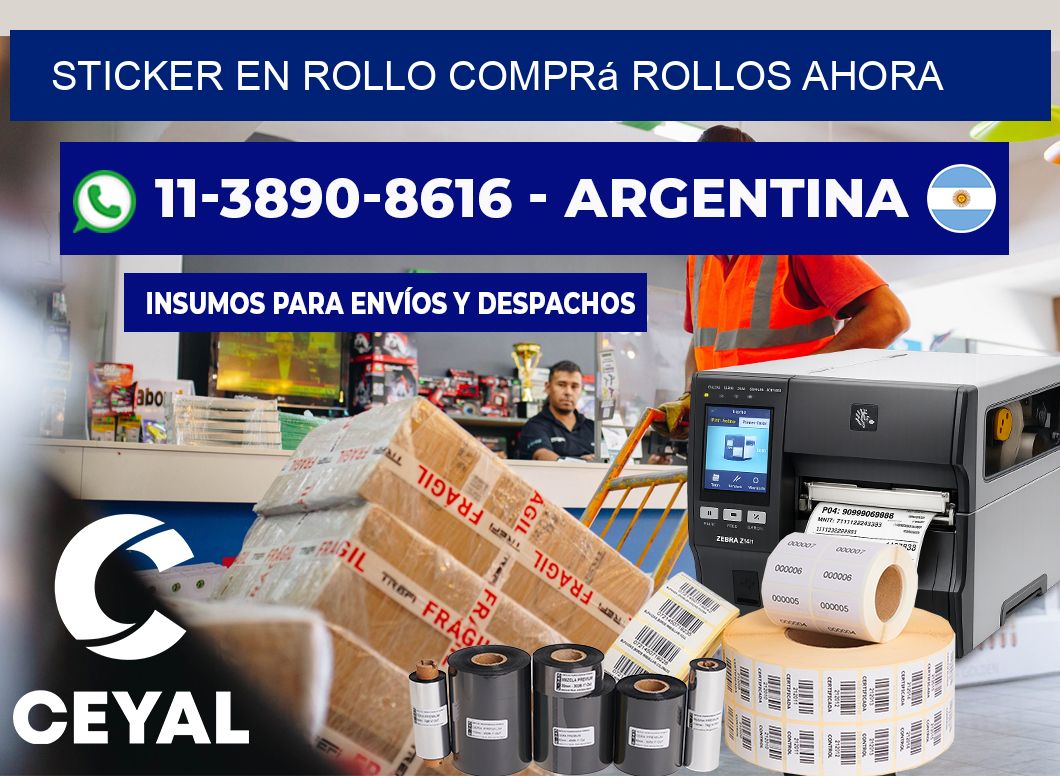 STICKER EN ROLLO Comprá rollos ahora