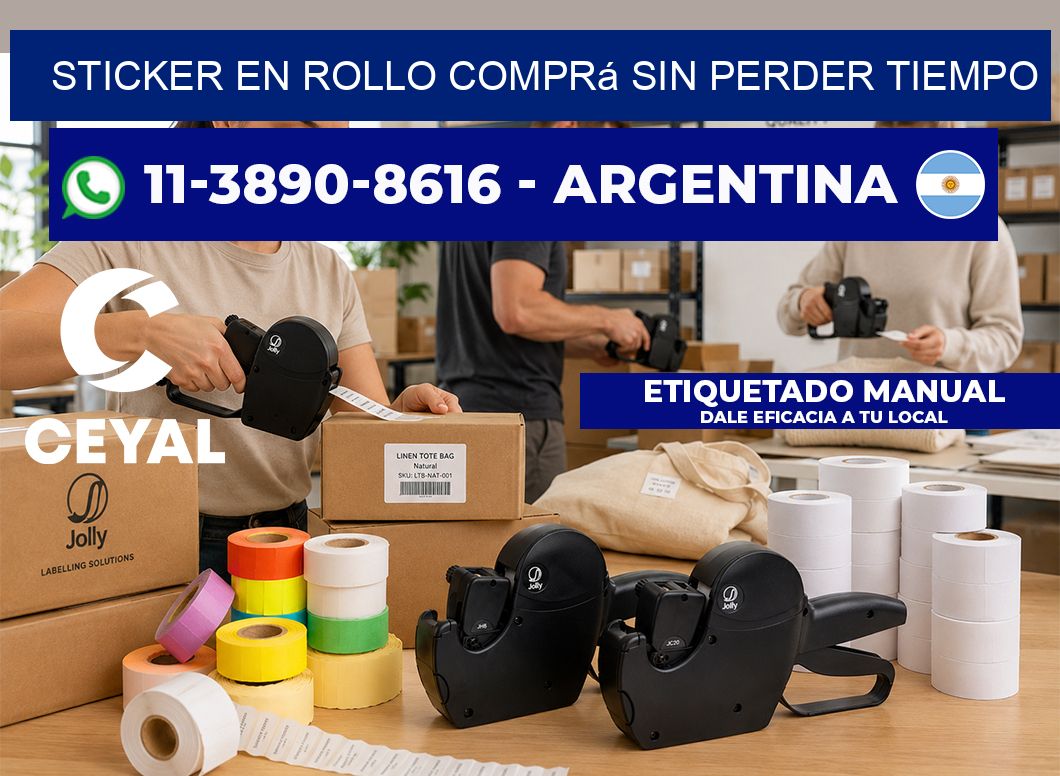 STICKER EN ROLLO Comprá sin perder tiempo
